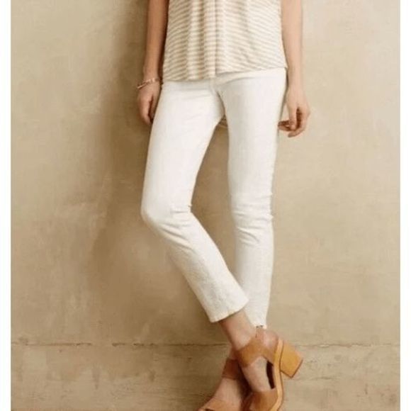Pilcro and the Letterpress White Skinny Crop‎ Jeans Stet - Picture 5 of 5